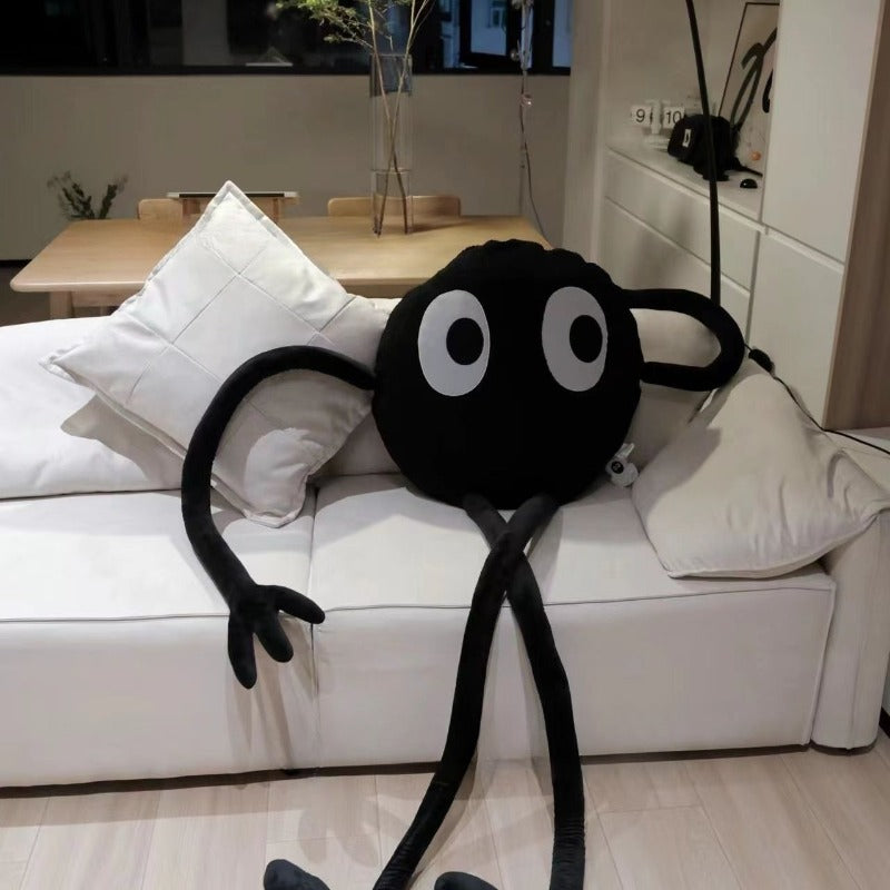 Funny Black Briquettes Throw Pillow, Cute Soft Plush Briquettes Pillow, Funny De Sleep Gift, Home Decoration