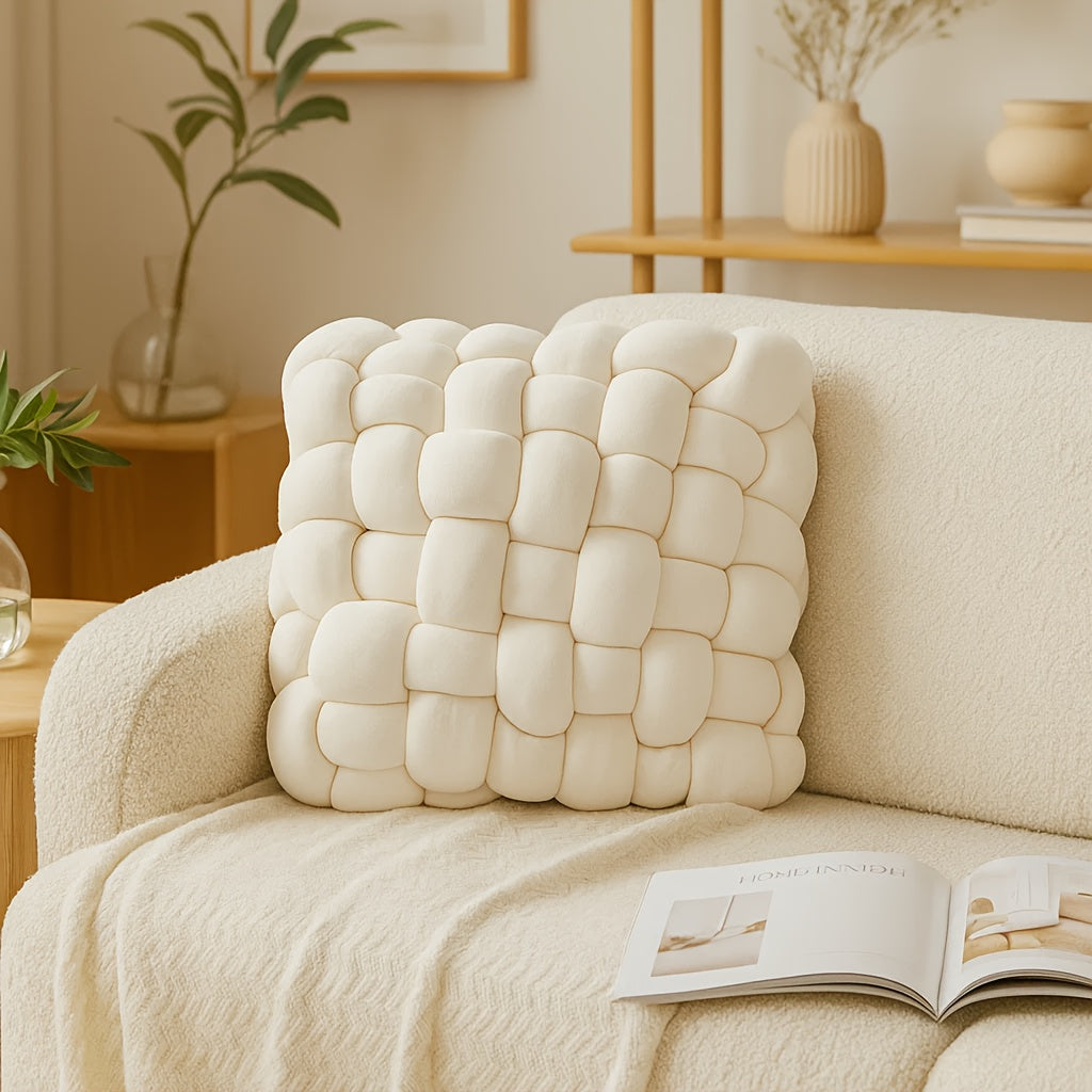 Square Hand- Throw Pillow, Bay Window Backrest Pad, Square Sofa Throw Pillow Hand- Pillow, Soft Tatami Comfortable Seat Cushion Backrest, Sofa, Bedroom, Office Pillow, Home Decoration Goods, a Must for Gifts