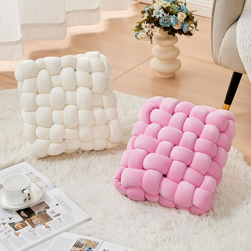 Square Hand- Throw Pillow, Bay Window Backrest Pad, Square Sofa Throw Pillow Hand- Pillow, Soft Tatami Comfortable Seat Cushion Backrest, Sofa, Bedroom, Office Pillow, Home Decoration Goods, a Must for Gifts