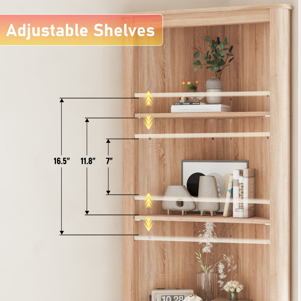 Fluted Corner Cabinet, 68\